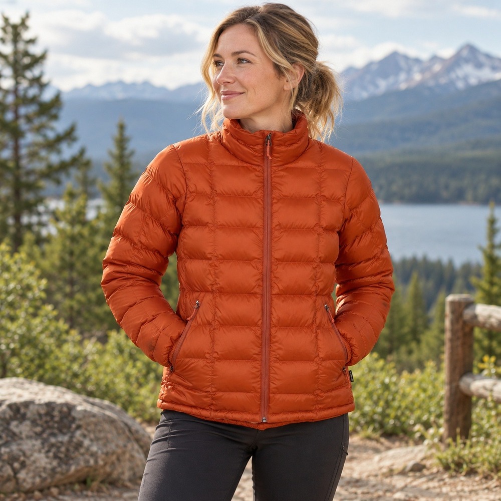 REI Co-op 650 Down Jacket 2.0 Womens Medium Orange Packable Puffer